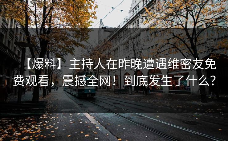 【爆料】主持人在昨晚遭遇维密友免费观看，震撼全网！到底发生了什么？  第1张
